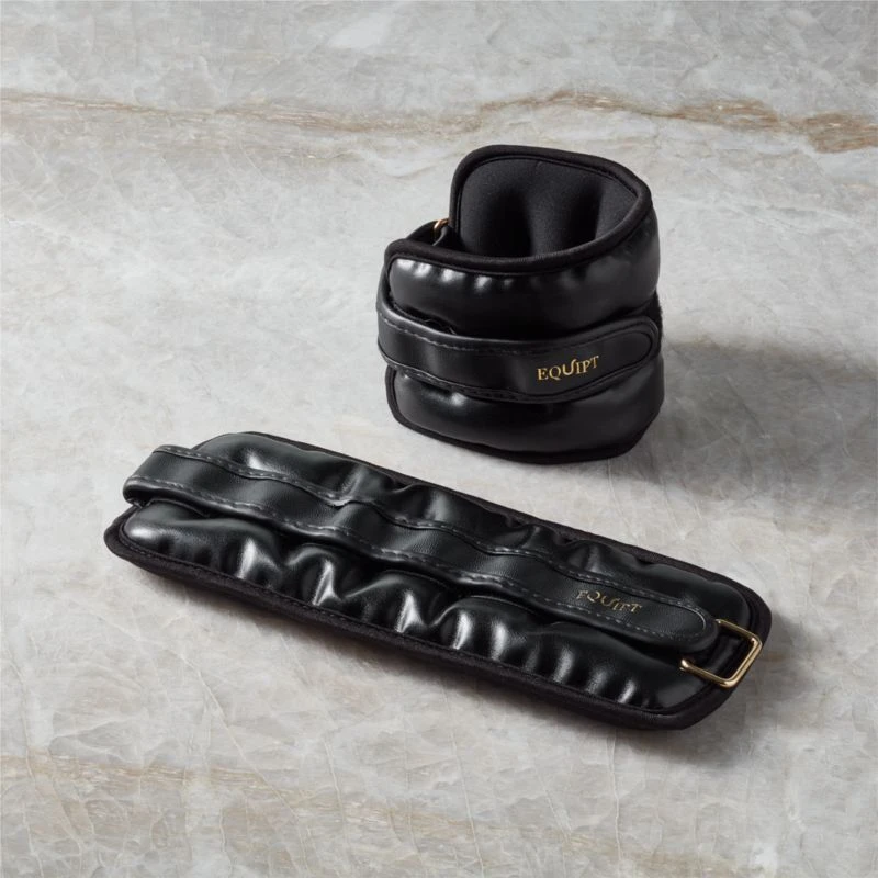 EQUIPT Vegan Leather Ankle And Wrist Weights 1.5 Lbs 3 EQUIPT Vegan Leather Ankle And Wrist Weights 1.5 Lbs