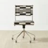 Vicino Black And White Patterned Upholstered Office Chair -Furniture Sale VicinoPatternedChairSHS23