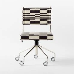 Vicino Black And White Patterned Upholstered Office Chair -Furniture Sale VicinoPatternedChairSOSSS23