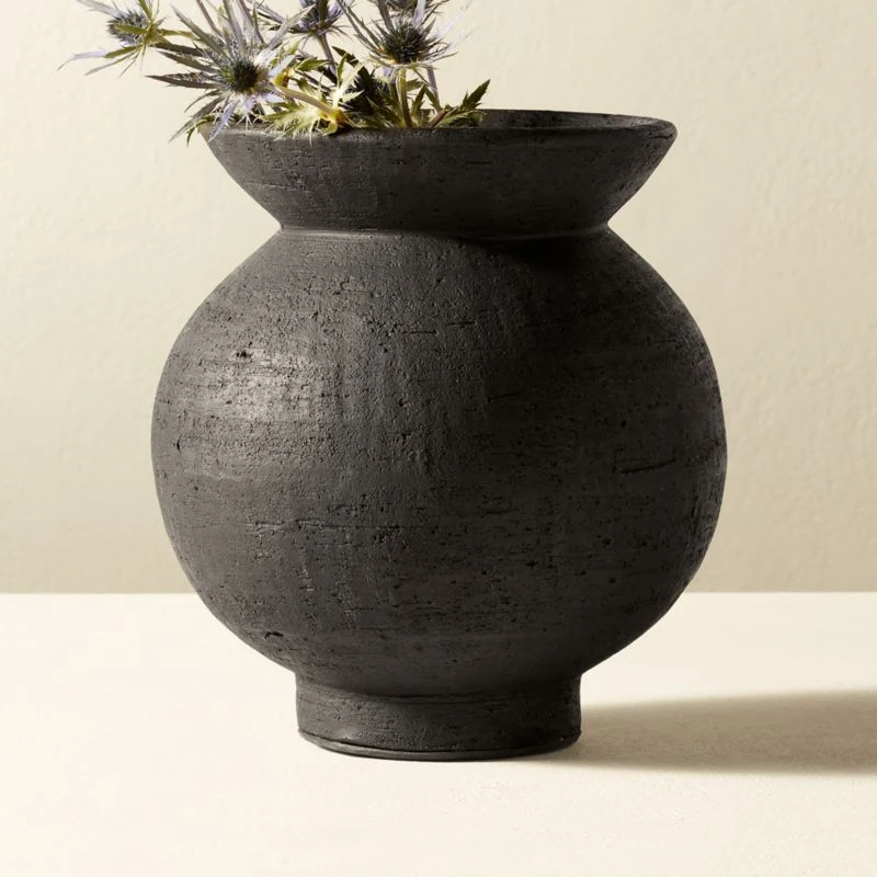Victoria Black Terracotta Vase 4 Victoria Black Terracotta Vase - Image 2