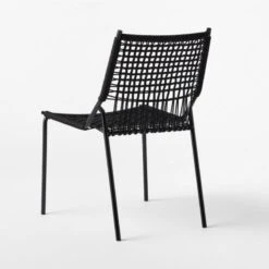 Virve Black Rope Outdoor Dining Chair -Furniture Sale VirveBkSSDnngChairBkRp3QBSSS22