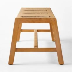 Roc Teak And Rattan Outdoor Dining Bench -Furniture Sale VitetDiningBenchSDSSS23