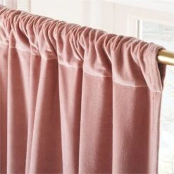 Orchid Mauve Organic Cotton Velvet Window Curtain Panel 48"x84'' 9 Orchid Mauve Organic Cotton Velvet Window Curtain Panel 48"x84'' -Furniture Sale VlvtDOrchOrgCtnCrtn96PnlAV2SHF23