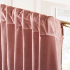 Orchid Mauve Organic Cotton Velvet Window Curtain Panel 48"x84'' 10 Orchid Mauve Organic Cotton Velvet Window Curtain Panel 48"x84'' -Furniture Sale VlvtDOrchOrgCtnCrtn96PnlAV3SHF23