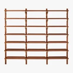 Walnut Modular Triple Shelf 88" 19 Walnut Modular Triple Shelf 88" -Furniture Sale WalnutMod88TripleShelfF18