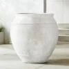 Belly White Stone Outdoor Planter XXL -Furniture Sale WhiteBellyXXLPlanterSHS19