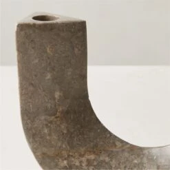 Xavier Grey Marble Taper Candle Holder -Furniture Sale XavierMrblTaperHolderAVSHF23