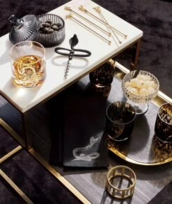 Franklin Double Old-Fashioned Glass -Furniture Sale dwayneetchedscorpiondbloldfshndglsAG17