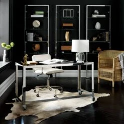 Tesso Chrome Metal Wall Mount Bookshelf -Furniture Sale go cartconsoletabletessoJN16