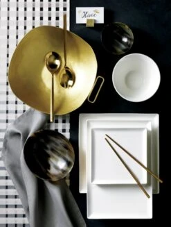 Brushed Gold Place Card Holders Set Of 4 -Furniture Sale tuckwhitedinnnerwarebrushedJL17